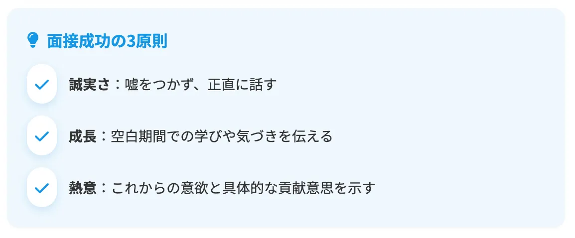 面接成功の3原則を図解