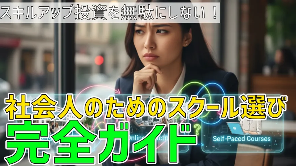 スキルアップ投資を無駄にしない!社会人のためのスクール選び完全ガイド