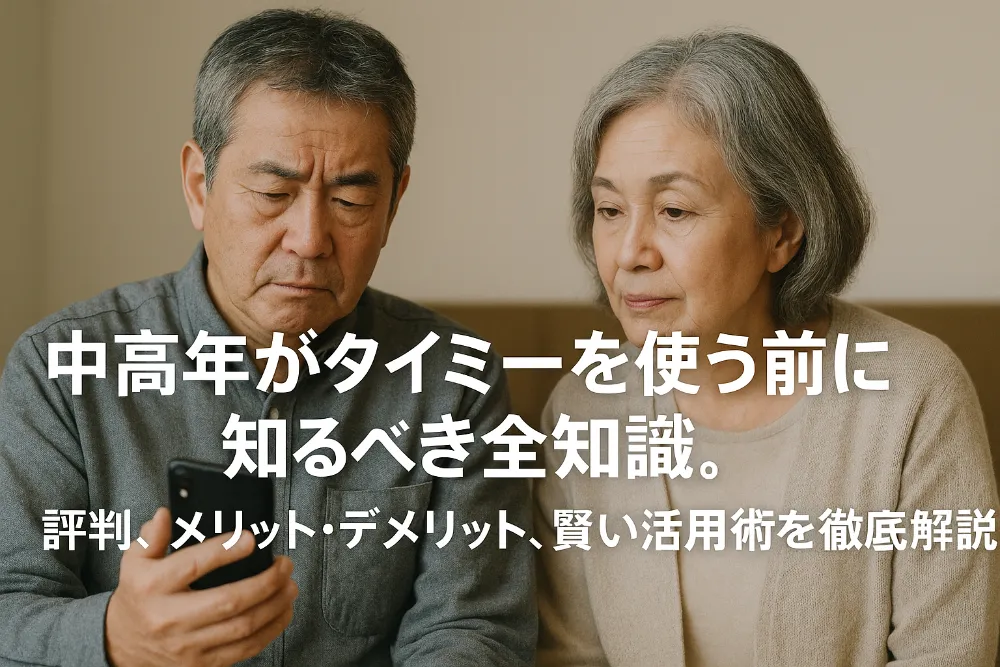 中高年がタイミーを使う前に知るべき全知識。評判、メリット・デメリット、賢い活用術を徹底解説