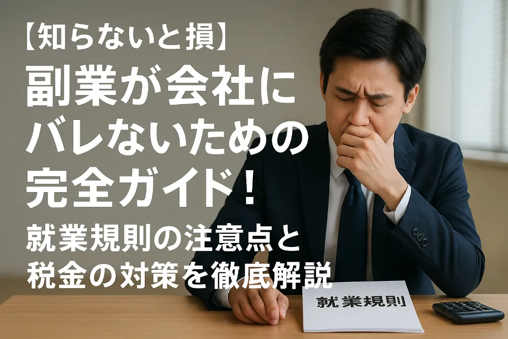 【知らないと損】副業が会社にバレないための完全ガイド!就業規則の注意点と税金の対策を徹底解説