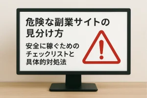 危険な副業サイトの見分け方｜安全に稼ぐためのチェックリストと具体的対処法