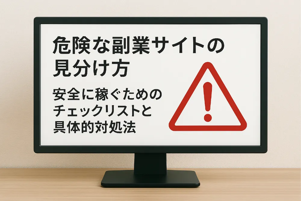 危険な副業サイトの見分け方｜安全に稼ぐためのチェックリストと具体的対処法