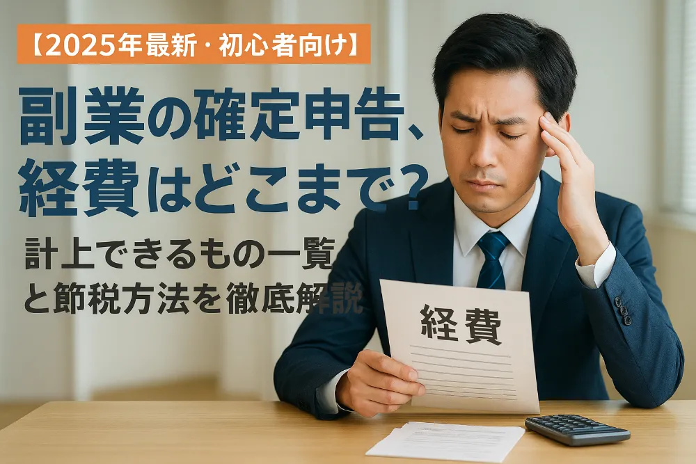 【2025年最新・初心者向け】副業の確定申告、経費はどこまで？計上できるもの一覧と節税方法を徹底解説