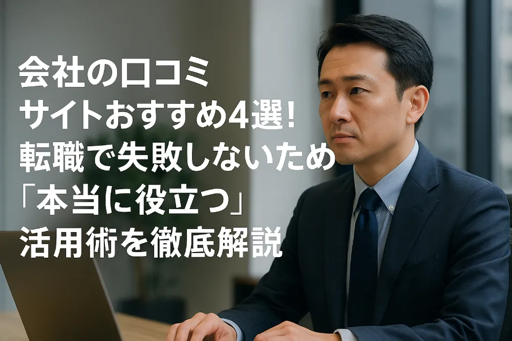 会社の口コミサイトおすすめ4選!転職で失敗しないための「本当に役立つ」活用術を徹底解説