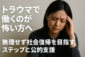 トラウマで働くのが怖い方へ。無理せず社会復帰を目指すステップと公的支援