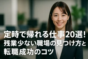定時で帰れる仕事20選!残業少ない職場の見つけ方と転職成功のコツ